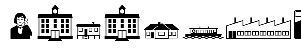 Qikicons Real Estate font preview